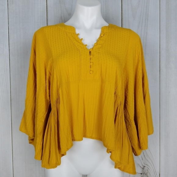 Express Tops - Express Boho Golden Yellow Blouse